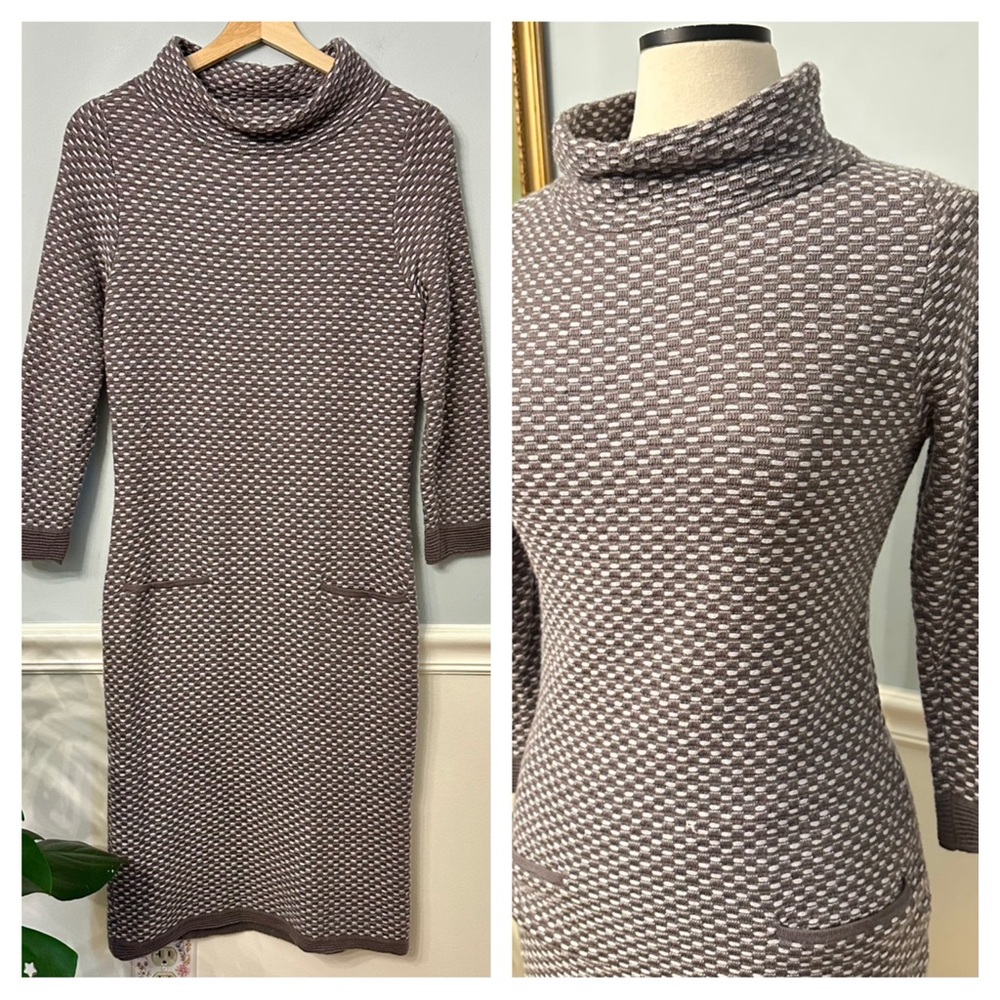 Boden Wool Blend Midi Sweater Dress Size 6 Long Office Cozy Mod Winter Holiday - Picture 1 of 10